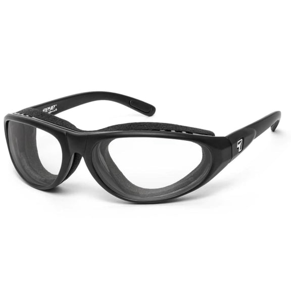 7eye Cyclone Dry Eye Relief Computer Glasses, Z87.1 Safety, Matte Black, Clear Lens