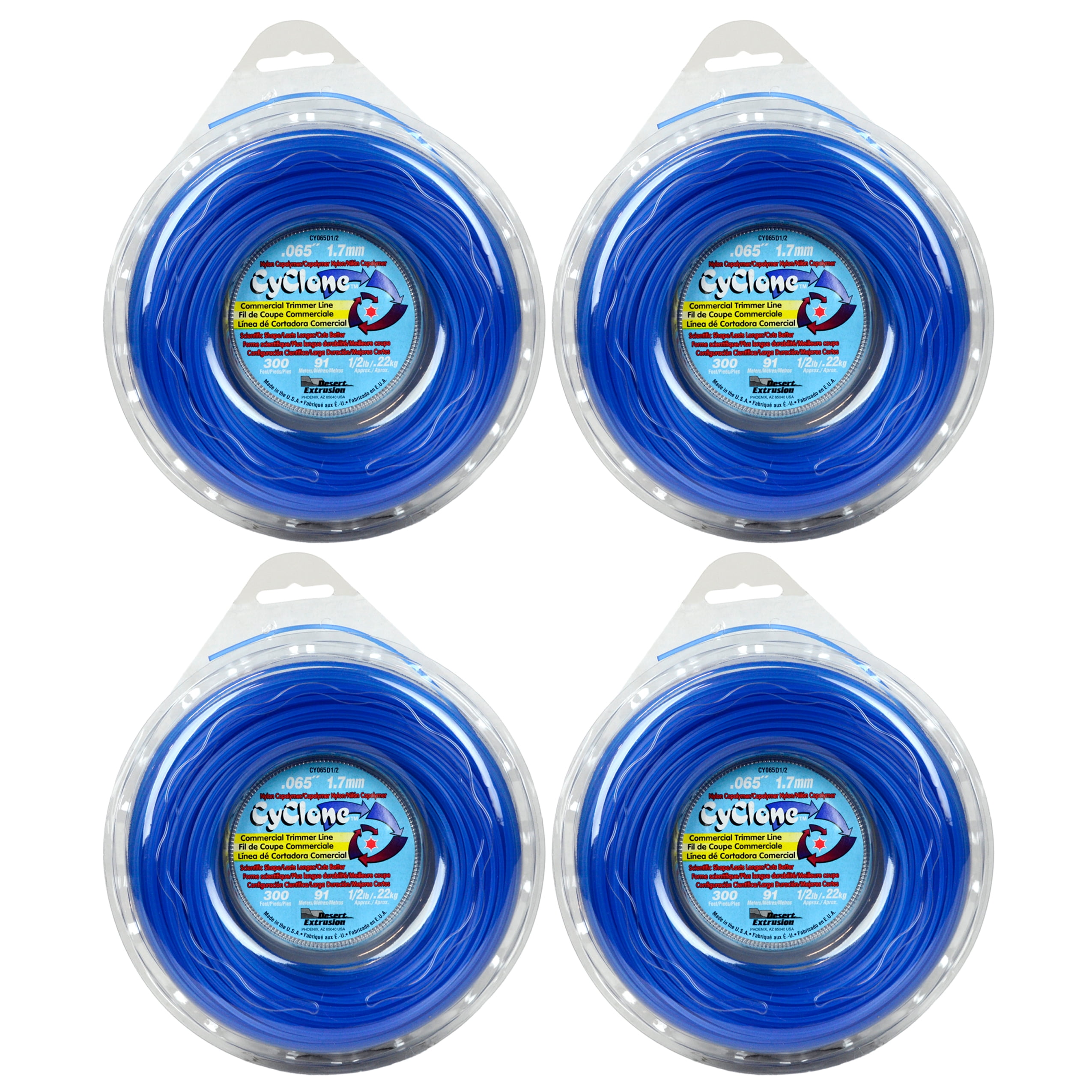 Cyclone CY065D1/2 Blue 0.065" x 300' Commercial String Trimmer Line