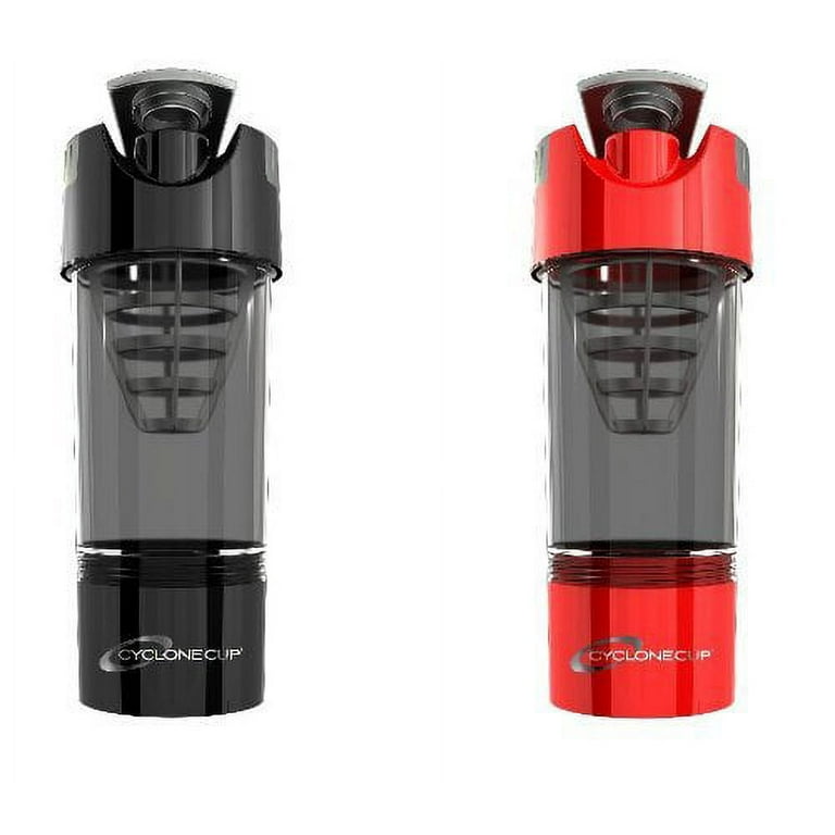Cyclone Cup Shaker Bottle 20oz - Set of 2 - Black and Red