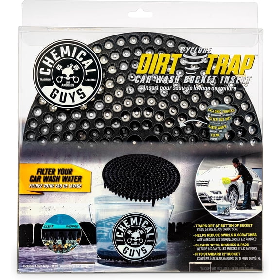 Cyclone Dirt Trap Car Wash Bucket Insert - Filter Removes and Debris While You Wash, Helps Prevent Scratches, Perfect for Cars, Trucks, SUVs, RVs, Motorcycles 12 inch, Black