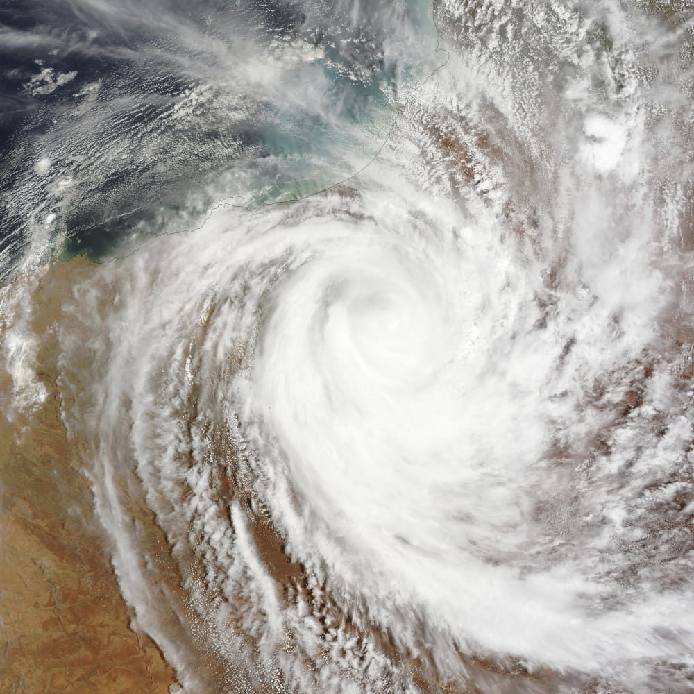 Cyclone Laurence moves far inland over Western Australia Canvas Art - Stocktrek Images (28 x 28)