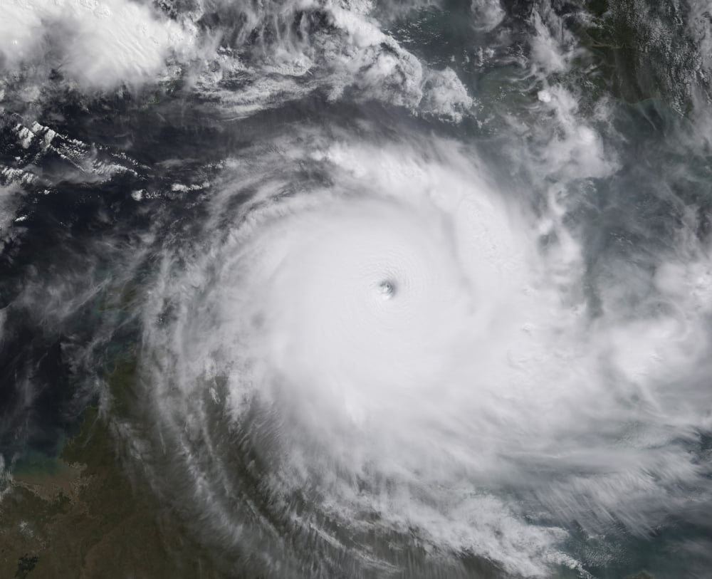 Cyclone Monica in the south Pacific Ocean Canvas Art - Stocktrek Images (32 x 26)