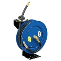 Cyclone Pneumatic 0.375in. x 25ft 300 PSI Retractable Air Hose Reel with Rubber Hose
