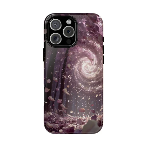 Cyclone Purple Forest Flowers Scene Case for iPhone 11-17 Pro Max