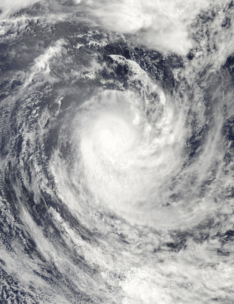 Cyclone Rene over the South Pacific Ocean Canvas Art - Stocktrek Images (25 x 33)
