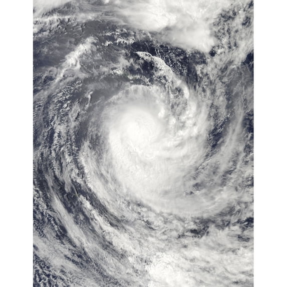 Cyclone Rene over the South Pacific Ocean Poster Print