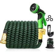 Cyclone Sound 100ft Water Hose - Upgraded Leakproof Lightweight No-Kink Garden Hose, Flexible Expanding Water Hose with Triple Layered Latex Core, Bag and Holde
