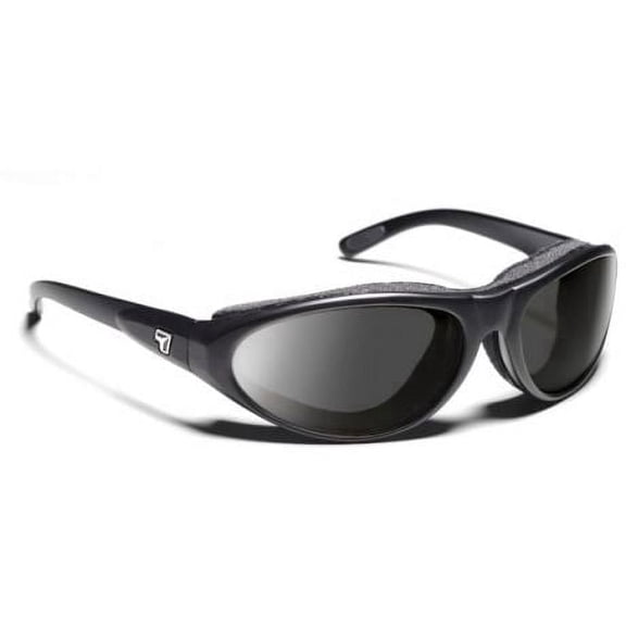 7eye Cyclone Wind-Blocking Padded Sunglasses for Outdoors, UV400, Clear lenses Matte Black