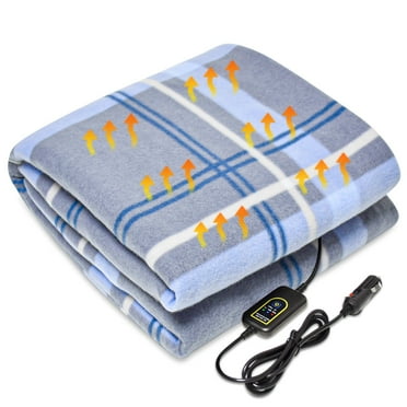 CycloneSound 12V Heated Car Blanket – Ultimate Travel Electric Blanket for Car, Truck, SUV & RV – Perfect for Cold Weather & Camping Adventures