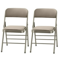 CycloneSound 2-Pack Padded Folding Chairs with Cushioned Seat, Durable & Sturdy Event and Party Seating
