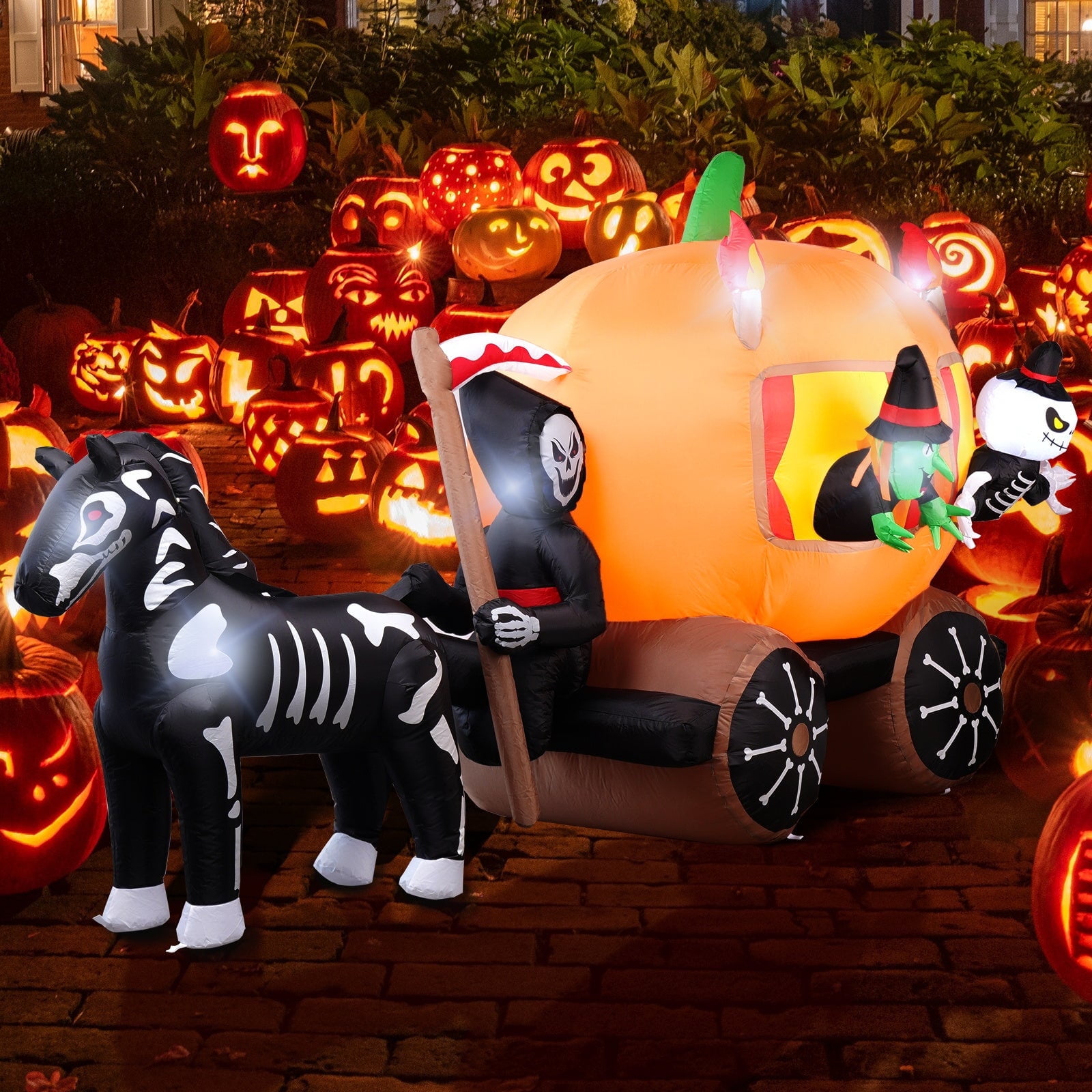 CycloneSound [4-11FT] Halloween Inflatable Archway Animated with Bright