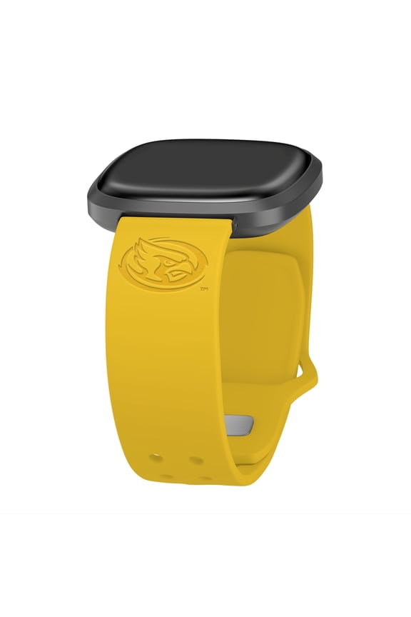 Cyclones Engraved Silicone Unisex Watch Band for Fitbit Versa 3 and Sense (Yellow) by Affinity Bands