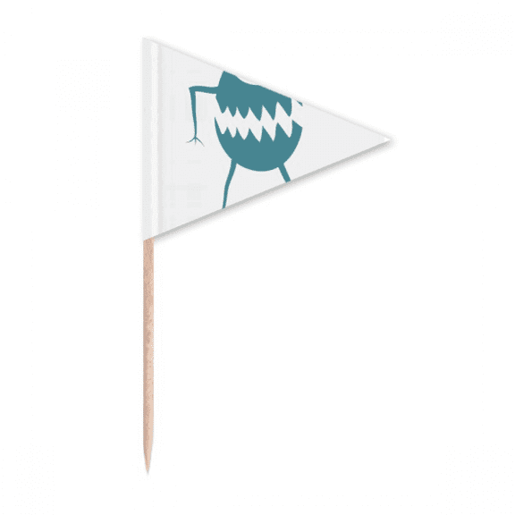 Cyclops Alien Creature Art Deco  Fashion Toothpick Triangle Cupcake Toppers Flag