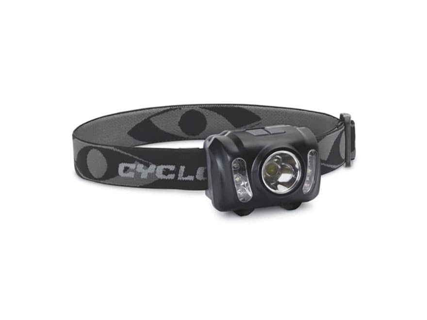 CYCLOPS 210 Lumen Headlamp | Tactical Durable Lightweight Compact Adjustable Stretch Headband Bright 3 Color LED Headlight | AAA Batteries Included | Pack of 2