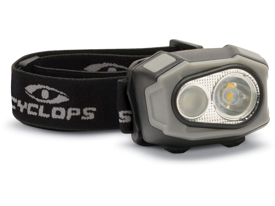 CYCLOPS Eflex Headlamp Tactical Durable Lightweight Compact Adjustable Headband Bright 4 Color LED 400 Lumen Rechargeable Head Flashlight USB Charging Cable Included