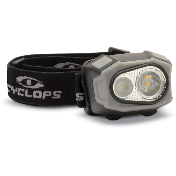 CYCLOPS Eflex Headlamp Tactical Durable Lightweight Compact Adjustable Headband Bright 4 Color LED 400 Lumen Rechargeable Head Flashlight USB Charging Cable Included