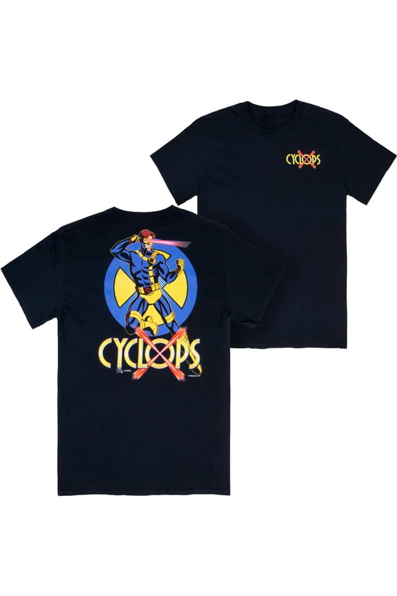 X-Men Logo Front and Back Print T-Shirt-Medium