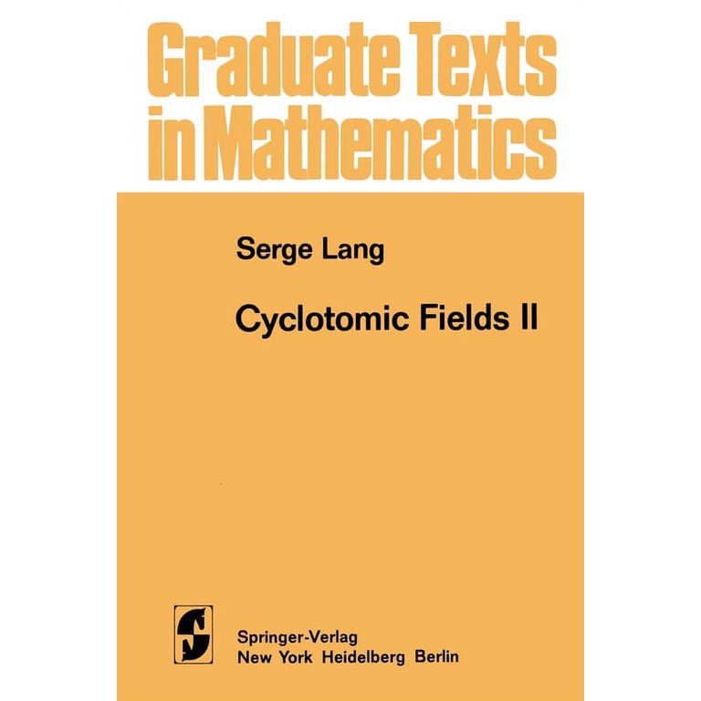 Cyclotomic Fields II, (Paperback) - Walmart.com