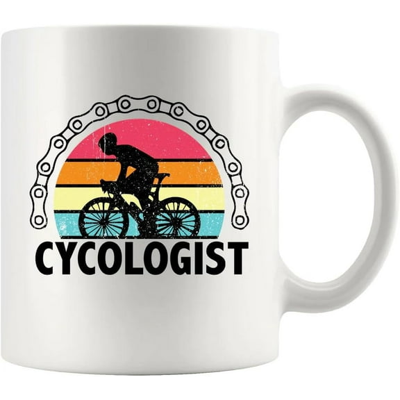 Cycologist Cyclist Gifts Cycling Gifts For Men Bike Bicycle Lovers For Dad Husband Boyfriend Brother Son From Wife Mom Girlfriend Sister Ceramic Mug 11 oz White