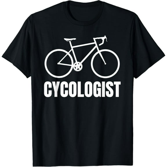 Cycologist Funny Bicycle Bike Gift Short Sleeve T-ShirtMen and women, Black T-shirt, size: Extra large