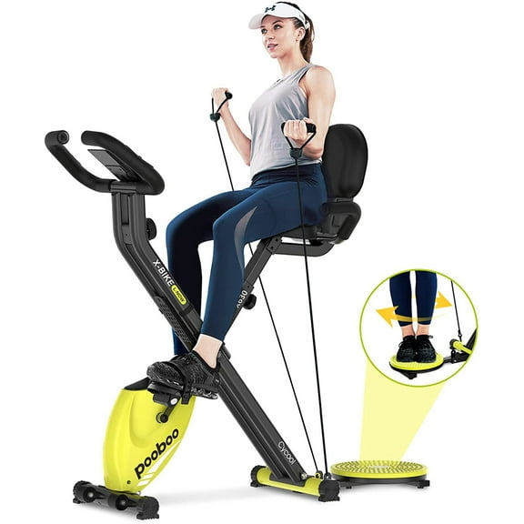 Cycool Exercise Bike Indoor Cycling Bike 3 in 1 Flodable Magnetic Stationary Bike 300