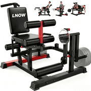 LNOW Leg Extension and Curl Machine, Multifunctional Seated Adjustable Lying Curl Machine for Home Gym