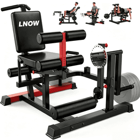 LNOW Leg Extension and Curl Machine, Multifunctional Seated Adjustable Lying Curl Machine for Home Gym