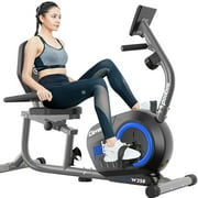Cycool Workout Home Cycling Magnetic Recumbent Exercise Bike Fitness Cardio Elliptical Indoor Cycling Bike 330lbs Blue