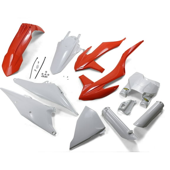 Cycra Orange/White Complete Plastic Powerflow Body Kit (1CYC-9326-02)