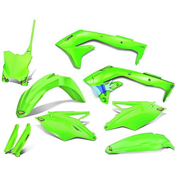 Cycra Powerflow Plastic Kit (OEM Green) for 17-18 Kawasaki KX250F