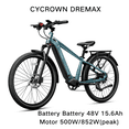 thumbnail image 1 of Cycrown Dremax 852W Peak Motor 28 MPH Electric Bike for Adults Urban Commuting and Leisure Riding, 1 of 10