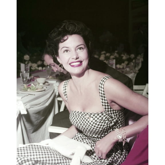Cyd Charisse Candid 1950's Dining In Hollywood 24X36 Classic Hollywood Poster