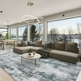 thumbnail image 1 of Cydiria Modern Abstract Fuzzy Faux Wool Area Rug, 4' x 6', Gray, 1 of 8