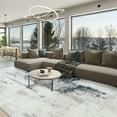 thumbnail image 1 of Cydiria Modern Abstract Fuzzy Faux Wool Area Rug, 7' x 10', Coffee, 1 of 8