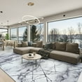 thumbnail image 1 of Cydiria Modern Abstract Marble Faux Wool Area Rug, 5' x 8', Gray, 1 of 8