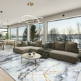 thumbnail image 1 of Cydiria Modern Abstract Marble Faux Wool Area Rug, 9' x 12', Gray, 1 of 9