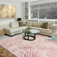 thumbnail image 1 of Cydiria Modern Abstract Patterned Geometric Faux Wool Area Rug, 4' x 6', Pink Green, 1 of 8