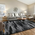 thumbnail image 1 of Cydiria Modern Charcoal Plush Area Rug Scandinavian Shaggy Carpet for Living Room, 4' x 6', 1 of 7