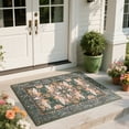 thumbnail image 1 of Cydiria Vintage Boho Traditional Oriental Faux Wool Area Rug, 2' x 3', Green, 1 of 8
