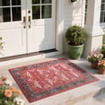 thumbnail image 1 of Cydiria Vintage Boho Traditional Oriental Faux Wool Area Rug, 2' x 3', Red, 1 of 8