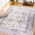thumbnail image 1 of Cydiria Vintage Boho Traditional Oriental Faux Wool Area Rug, 8' x 10', Gray Purple, 1 of 7