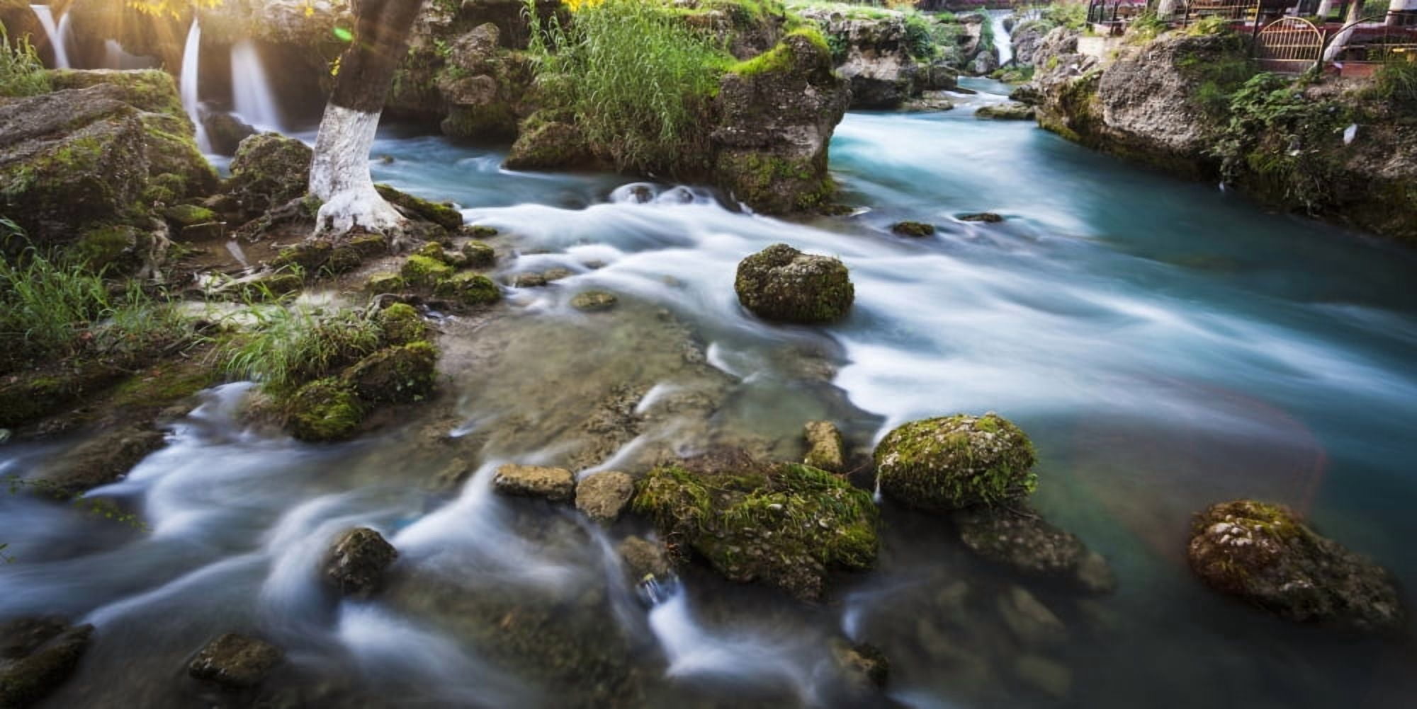 Cydnus River flowing through Tarsus Tarsus Turkey Canvas Art - Reynold Mainse Design Pics (42 x 20)