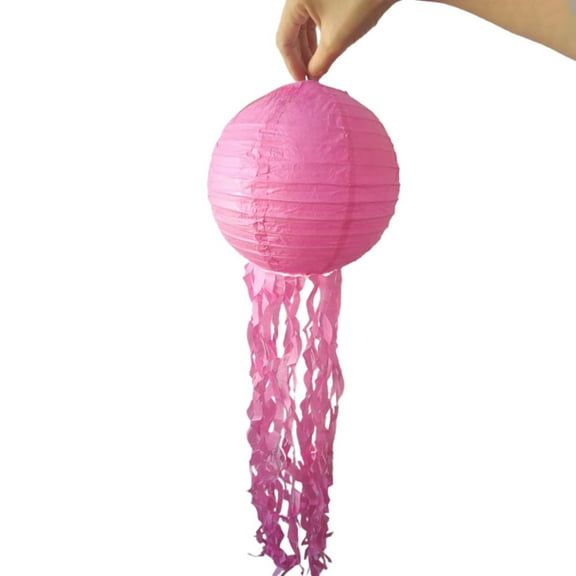 Cyence Ocean Theme Decoration Party Jellyfish Paper Lantern Pink, Lifelike Theme Party Decorations Fun Festive Hanging Paper Paper Birthday Decoration Colorful Hanging Themed Decoration Party Pink