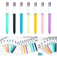 thumbnail image 1 of Cyenie 4 Colors Pen in Purple, 1.0mm Retractable Ballpoint Pen Multicolored Pen for Office, 1 of 9
