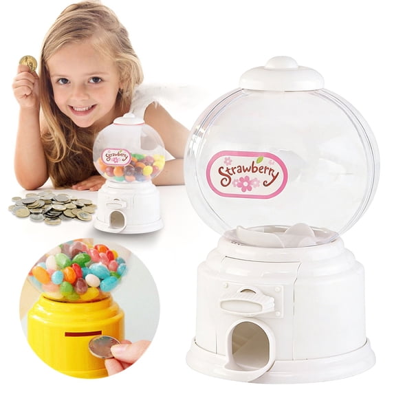 Cyenie Adorable Desktop Candy Dispenser Creative Snack Storage Toy for s Perfect for Friends Candy Dispenser Machine for Wedding Bridal Birthday Candy Jars Decorations, A White