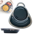 Side Salid Cyenie Handmade Glazed Ceramic Soup and Sandwich Bowl with Attached ...