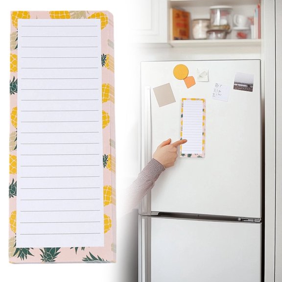 Cyenie Tearable Memo Notebook, Magnetic Sticky Notes Pad, Daily Plan Book, and Task List Reminder (D)