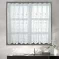 thumbnail image 1 of Cyenie White Short White Curtains Are Suitable for Small Windows.White Short Curtains for Small 1 Panels Set Solid Voile Drapes Window Curtains for Bedroom Bathroom Kids Room Kitchen 29.13X23.62In, 1 of 9