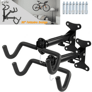 Cyfie Adjustable Wall-mounted Bike Rack Hook for Garage Storage,Indoor Horizontal Hang Your Bicycle,Space-Saving for Mountain Road Hybrid Bikes(2 Pack)