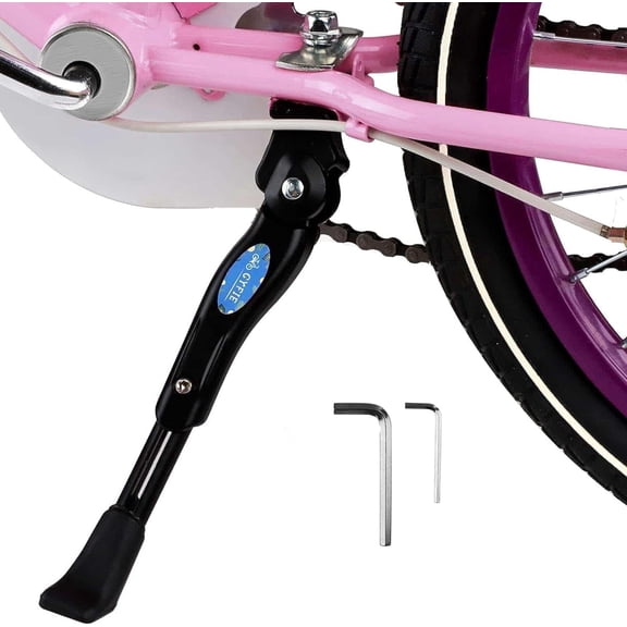 Cyfie 1-Leg Adjustable Center Mount Bicycle Kickstand for 16-18 Inch Kids, Mountain, Road, Adult, Sports, BMX Bikes, Aluminum Alloy
